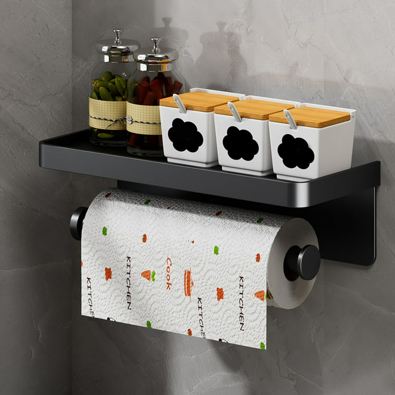 Paper Towel Holder Wall Mount for Kitchen, Self-Adhesive Paper