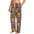 thumbnail image 2 of Uemuo Daisies Flowers Pattern Men's Wide Leg Palazzo Lounge Pants with Pockets Light Weight Loose Comfy Casual Pajama Pants-Medium, 2 of 9