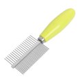 thumbnail image 2 of Miangastore Cat Grooming Comb Yellow Metal Plastic Dander Removal 1Pcs 18X2.2X1.2In, 2 of 8