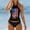 D, variant on Women's Flag Print Tankini Two Piece Swimsuit Backless With Padded Straps D,XXL