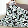 thumbnail image 6 of Fuzoiu Panda And Eucalyptus Print Ultra-Soft Micro Fleece Blanket,All Seasons Flannel Throw, Lightweight Blanket for Bed, Sofa, Couch, Movie Night, Camping, and Travel-60"x50", 6 of 7