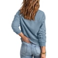 thumbnail image 4 of Langwyqu Solid Color Women Spring Fall Casual Zipper Hoodies Sweatshirt With Pocket, 4 of 5
