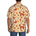 thumbnail image 3 of Honeii Cute Foxes for Men's Short-Sleeved Button-Up Collared Shirt Featuring A Pocket, Perfect for Beach Vacations, And Travel Adventures.-Large, 3 of 5