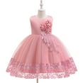 thumbnail image 2 of RXMEKW Robe à Manches Longues, Robe Décontractée Ligne A pour Filles avec Couleur Unie et Col Rond pour Printemps et Été, 2 of 7