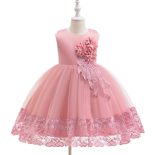 Cowsor Baby Girl Dress Flower Tulle Party Dresses Princess Pageant Birthday Wedding