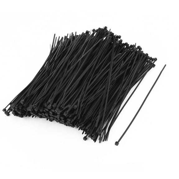 500 Pcs Nylon Strip Zip Tie Wire Cable Fastener Off Black 2mm x 150mm