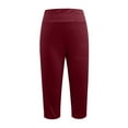 thumbnail image 3 of QHFBli Capri Pants for Women High Waist Workout Yoga Pants with Pockets Tummy Control Leggings Crop Straight, 3 of 3