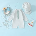 thumbnail image 2 of TOWED22 Baby/Toddler Swimsuit UPF 50+ Sun Protection One Piece Zipper Bathing Suit with Hat Infant Beach Swimwear Light Green,2-3 Y, 2 of 4