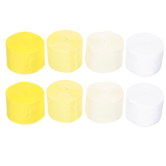BESTYASH Yellow Crepe Paper Streamers Lightweight Party Decorations for Birthday, Wedding, Festival, and Event Decor