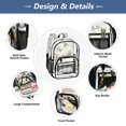thumbnail image 5 of PVC Transparent Backpacks Clear Backpack for Travel and Outings Vintage Pastel Colors Floral, 5 of 7