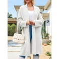 thumbnail image 6 of Women's Open Front Long Cardigan Chunky Knit Jacket Oversized Coatigan Coat, 6 of 6