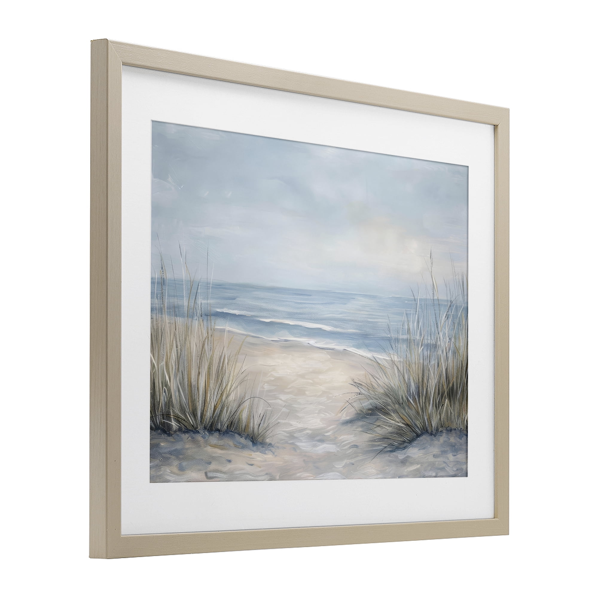 Stupell Industries To The Beach Tranquil Landscape Birch Framed Print Under Glass, design by Petal Prints Design