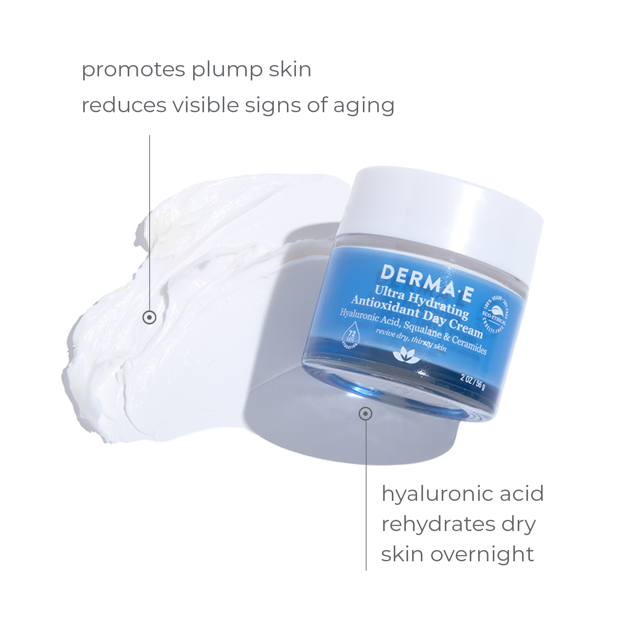 DERMA E Ultra Hydrating Antioxidant Moisturizing Day Cream, Vegan Skin Care, 2 oz - image 5 of 10