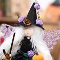 thumbnail image 4 of Muñeca Bruja Halloween Con Escoba Adorno (ala Mariposa) Púrpura, 4 of 8