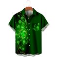 thumbnail image 2 of DPTALR Men's Lapel Pocket St. Patrick's Day Print Short Sleeve Shirt, 2 of 5