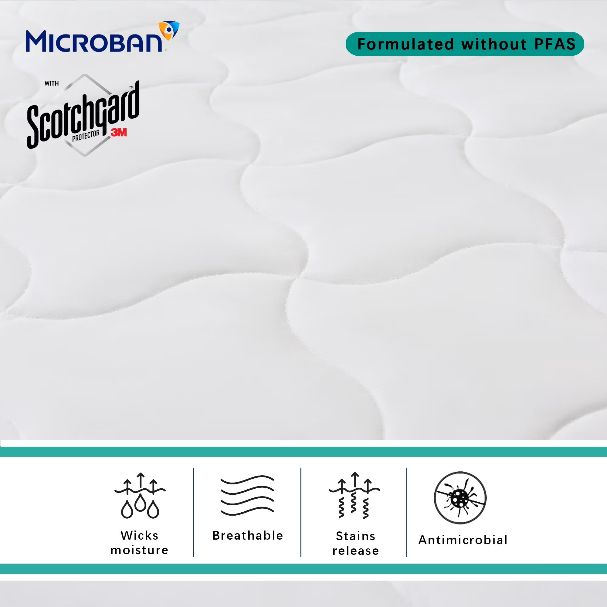 Mainstays Extra Thick Mattress Pad, White, Queen