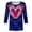 Multicolor 4, variant on BLVB Tie Dye Heart Graphic T Shirt Women Valentines Shirt Cute Pattern 3/4 Sleeve Tops Spring Crewneck Tees