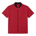 thumbnail image 5 of LIaqionyy Mens Short Sleeve Jacket Casual Summer Zip up Solid Color Outerwear Workout Jackets with Pocket, 5 of 8