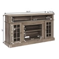 thumbnail image 5 of TV Stand with Fireplace, Modern TV Cabinet for TVs up to 65 inch, Electric Fireplace TV Stand with Storage, Entertainment Center Console Table, for Living Room Bedroom, Gray, D4937, 5 of 8