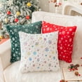 thumbnail image 3 of Soft Faux Fur Fuzzy Cute Decorative Throw Pillows Covers with Snowflake Glitter Printed Pillowcases for Christmas Decor Home Bed Room Sofa Chair Couch, 3 of 5