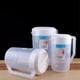 thumbnail image 4 of Hervidor medidor con escala Recipiente para almacenamiento de bebidas con tapa Jarra de agua fría resistente al calor Jarra de jugo de plástico (2500 ml, blanco), 4 of 5