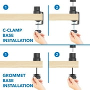 Mount-It! Adjustable Microphone Boom Arm with Clamp