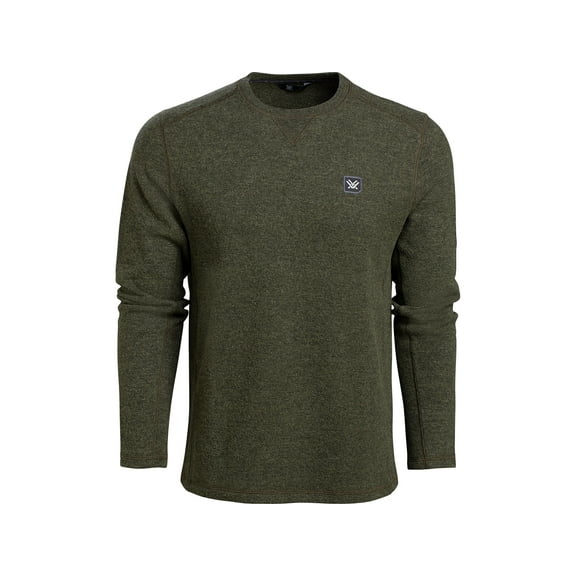 Vortex Optics Men's Front Country Thermal Long Sleeve Crew Neck Shirt Olive Large