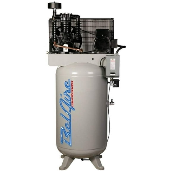 BelAire 5HP 208-230/3 3Phase 2 Stage 80 Gallon Vertical Air Compressor 338V