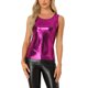 thumbnail image 1 of INSPIRAR CHIC Top de Tirantes Metálico para Mujeres Fiesta de Halloween Brillante Sparkly Holográfico Cami Top XS Fucsia, 1 of 6