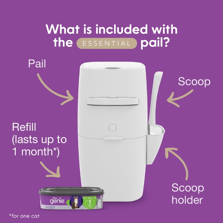 Litter Genie Essential Cat Litter Disposal Pail, Odor Control photo 3