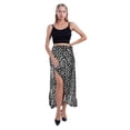 thumbnail image 4 of NewWay Women's Boho Lower Skirt Floral Wrap Maxi Skirt High Low Ruffle Slit Casual Waisted Long Skirt Wrap Midi Pleated Dresses, 4 of 6