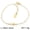 Golden White KB179754KFC, variant on Womens Titanium Steel Bracelet with Resin Vintage Electroplated Letter Number and Text Cross European Fashion Jewelry