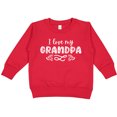 thumbnail image 2 of Inktastic I Love My Grandpa with Hearts Toddler Sweatshirt, 2 of 4