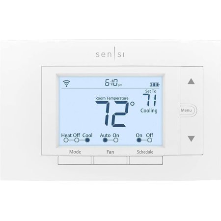 UPC: 0786710554827 | Emerson Sensi Smart Programmable Wi-Fi Thermostat-White