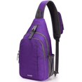 thumbnail image 1 of Mochila bandolera G4Free con bloqueo RFID, color morado, 1 of 7