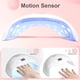 thumbnail image 3 of Lámpara de esmalte de uñas LED UV de gel, secador de uñas LKE, luz LED de 40 W con 3 temporizadores, profesional para herramientas de arte de uñas, accesorios, color blanco, 3 of 5
