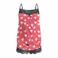 thumbnail image 5 of cfhntfmh Valentine's Day Pajamas Sets Women Cute Heart Printed Pjs Sets Sleeveless Cami Top with Shorts 2 Piece Sets Sleepwear, 5 of 5