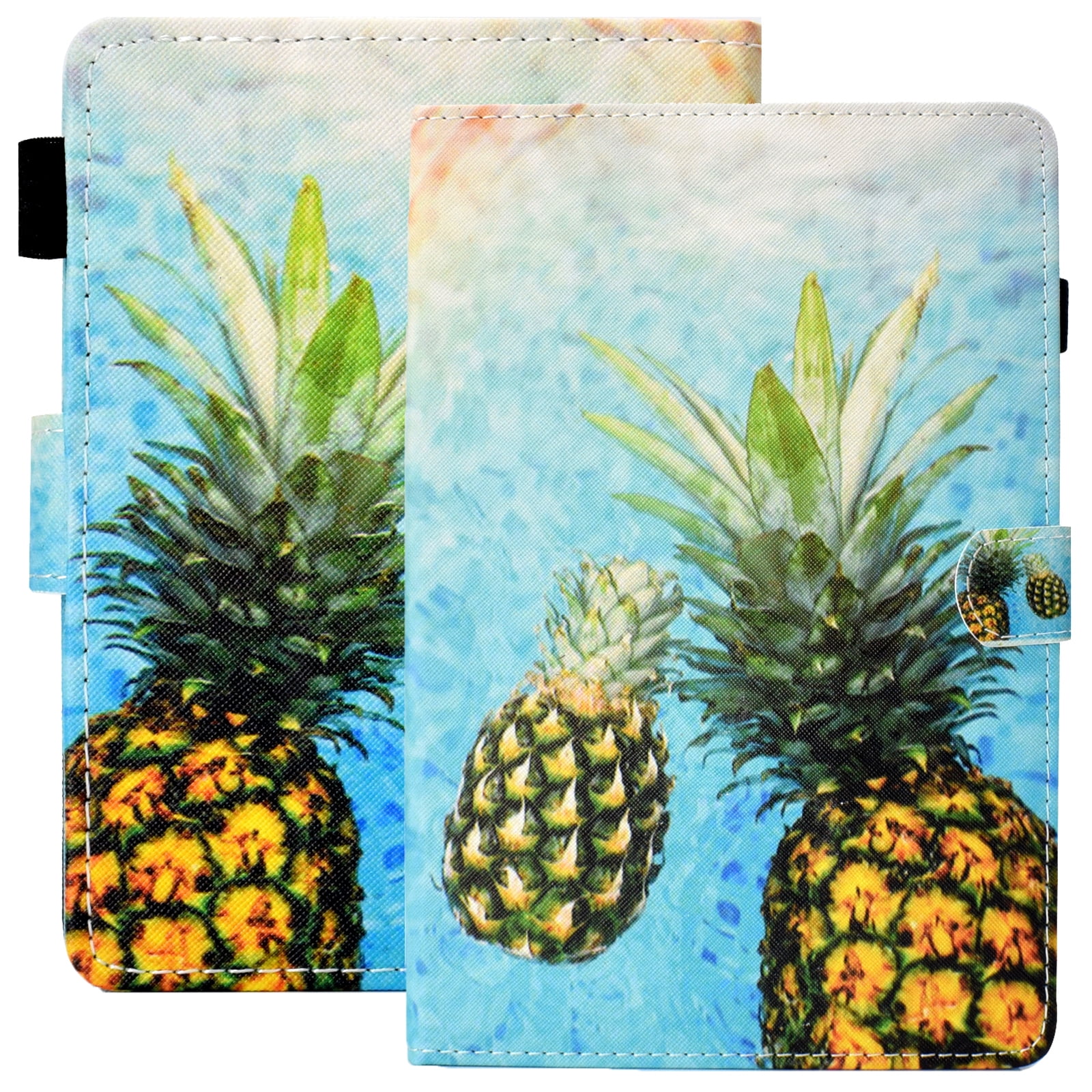 Case for 2021 All-New Kindle Paperwhite E-reader (6.8 Inch 11th generation) - Cute Cartoon Folio Cover with Card Holders Slim Lightweight PU Leather/Silicone Composite Case (Pineapple)
