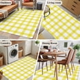thumbnail image 5 of Farmhouse Farm 4x6 Area Rugs for Living Room, Minimalism Yellow Buffalo Check Plaid Holiday Theme Non Slip Floor Mat Washable Low-Profile Indoor Carpet for Bedroom, Dining Room, Bathroom, 5 of 9
