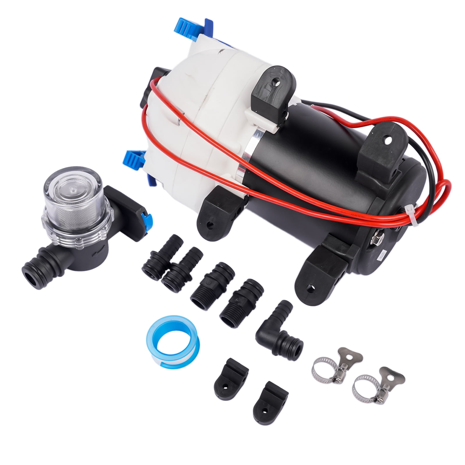GELUOXI R3526144D RV Water Pump 3 GPM 12V DC 50 PSI Triplex Diaphragm Pump with Pressure Switch