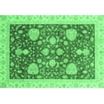 thumbnail image 1 of Ahgly Company Indoor Rectangle Oriental Emerald Green Traditional Area Rugs, 2' x 3', 1 of 4