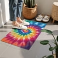 thumbnail image 4 of Colorful Rainbow Tie Dye Spiral Pattern Door Rugs,Washable Non Slip Door Mats Indoor,Decorative Door Mats,Entry Mat Indoor for Entrance,Bedroom,Kitchen,Bathroom,16"x24", 4 of 6