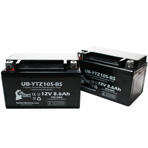 2-Pack Replacement 2007 Suzuki LT-R450 QuadRacer 450CC Factory Activated, Maintenance Free, ATV Battery - 12V, 8.6Ah, UB-YTZ10S-BS