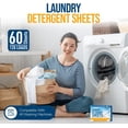 thumbnail image 2 of Unscented laundry sheets- 120 washes, no fragrance, no preservatives, no plastic, compact, no liquid, suitable for all washing machines, travel and home low allergenic, 2 of 4