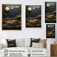 thumbnail image 4 of Designart "Saturn s Sonata Neptune in Yellow and Black I" Neptune Floater Framed Canvas Print, 4 of 7