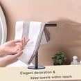 thumbnail image 2 of Support de Serviette Portable Moderne pour Salle de Bain en Acier Inoxydable Porte-Serviettes de Comptoir Noir Mat Brossé, 2 of 8