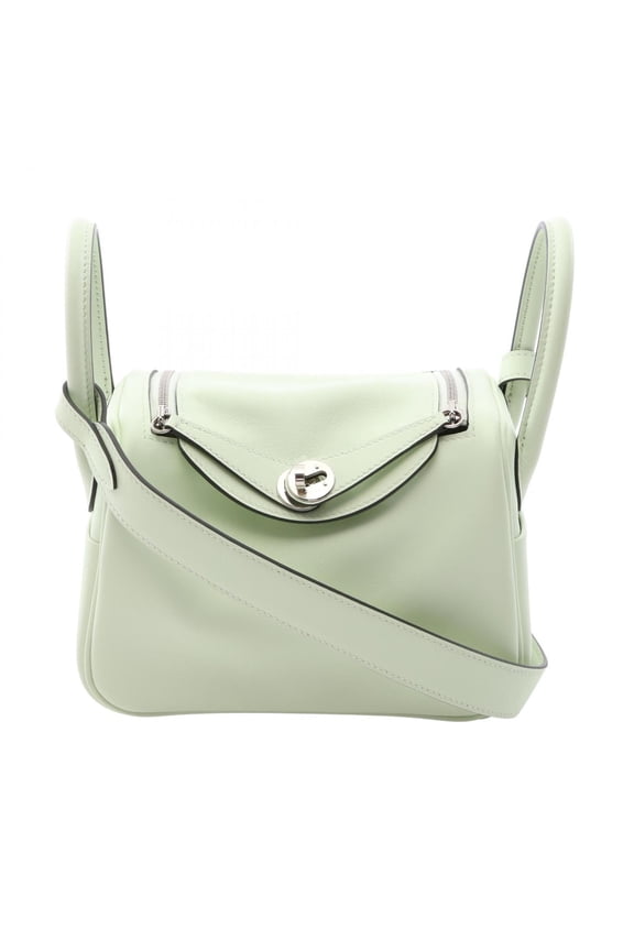 Pre-Owned Hermes Lindy Mini Shoulder Bag/Handbag, Leather, Calfskin (Veau Swift), Women's, Green