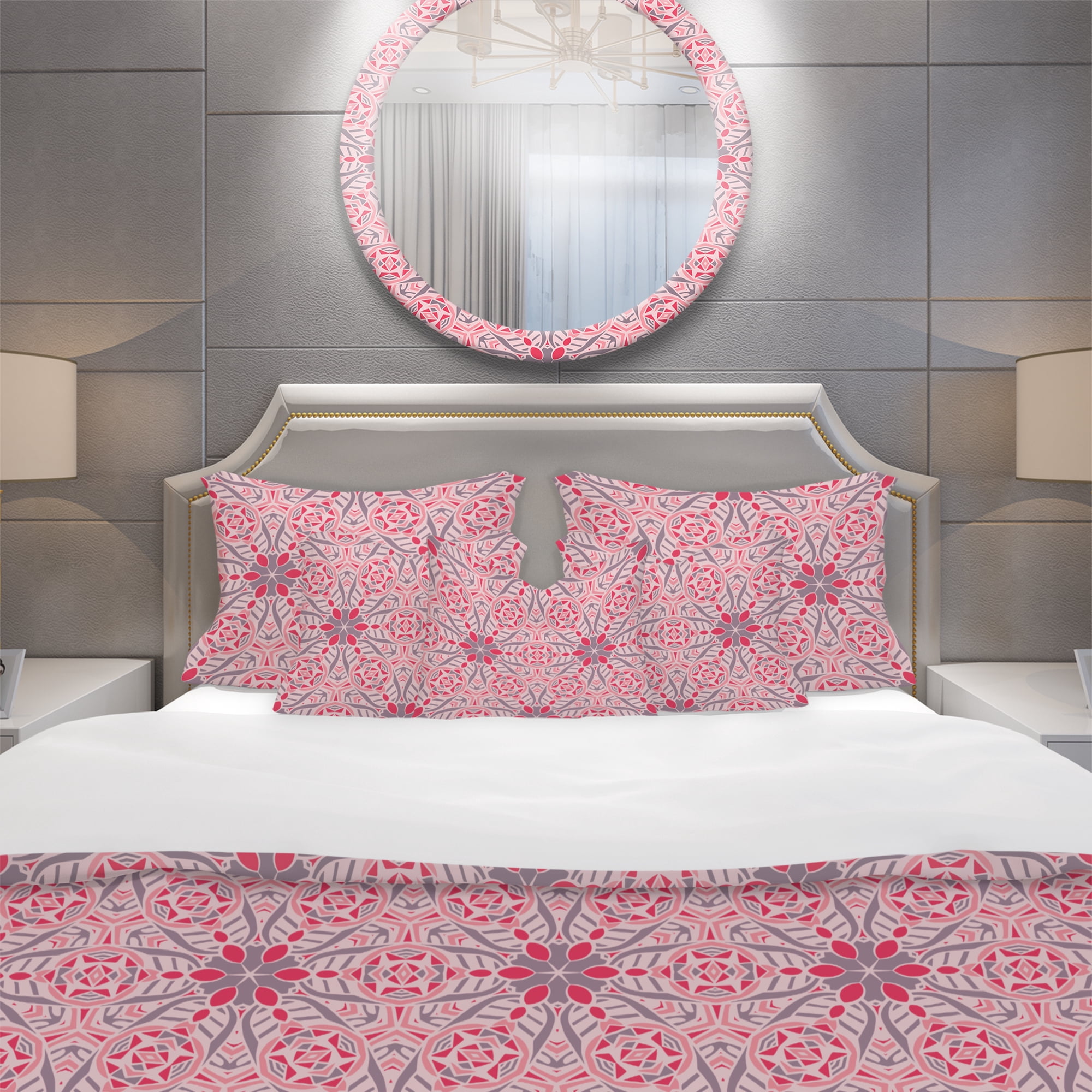 Designart 'Cute Abstract Mosaics Pattern' Bohemian & Eclectic Duvet Cover Set
