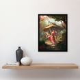 thumbnail image 2 of Geisha Performing in Tranquil Garden Painting Graceful Traditional Dance Floral Japanese Kimono Spring Bloom Flower Landscape Art Print Framed Poster Wall Decor 12x16 inch, 2 of 3