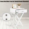 thumbnail image 6 of Topbuy 2PCS Modern Versatile Nightstand X-shape Wooden End Table with Drawer Accent Side Table for Bedroom White, 6 of 10